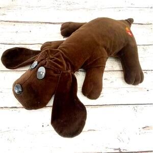 TONKA 1985 Vintage Pound Puppy Chocolate Brown Hound Plush 22" Large Dog